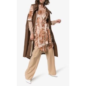 Acne Studio Linen Print Buttoned Shirt Dress M